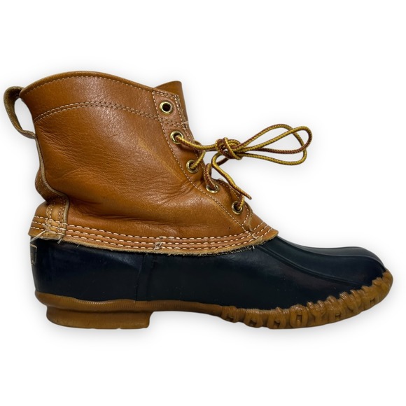 VTG LL Bean Boots Mens 9 LM Leather Blue Rubber‎ Made USA Duck Hunting Shoes main image 13